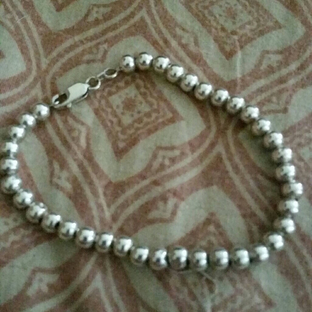 Sterling Silver Ball Bracelet-stamped 925 Italy